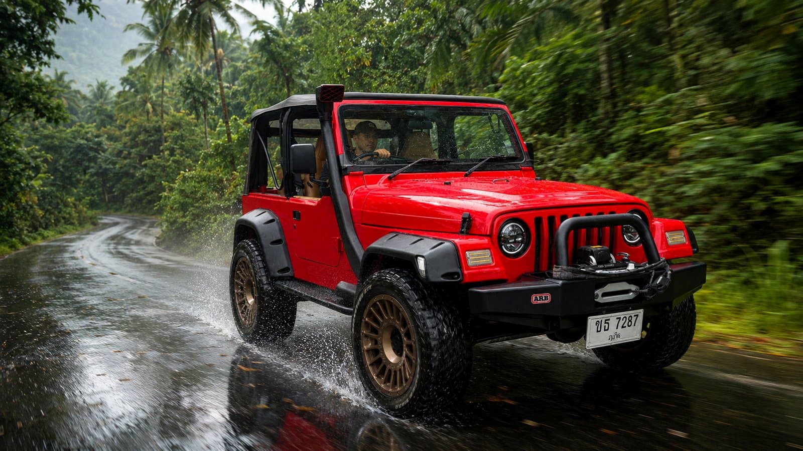 Lush tropical scenery after the rain