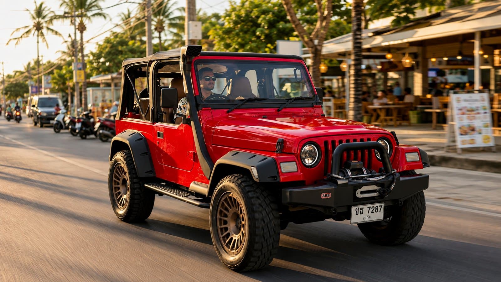 Rolling through the island's streets